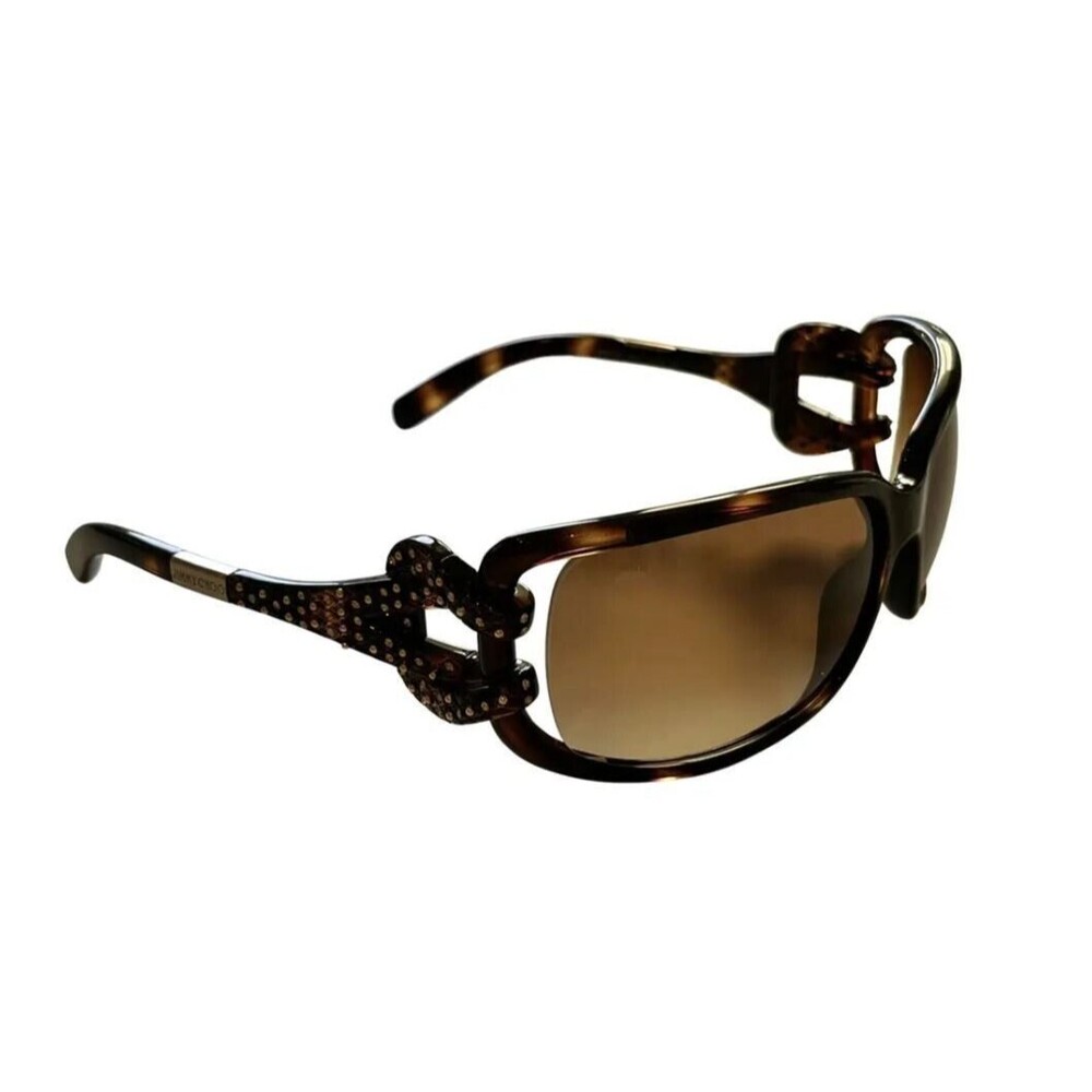 EUC JIMMY CHOO JJ/S Vintage Jerry Logo Knot Oversized Sunglasses Made in Italy